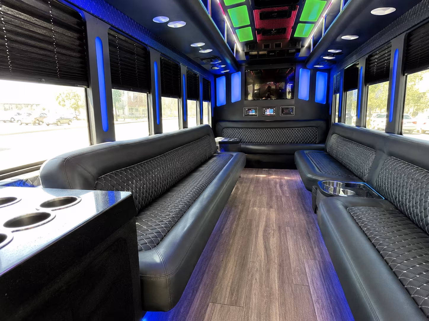 southaven 15 passenger party bus inside
