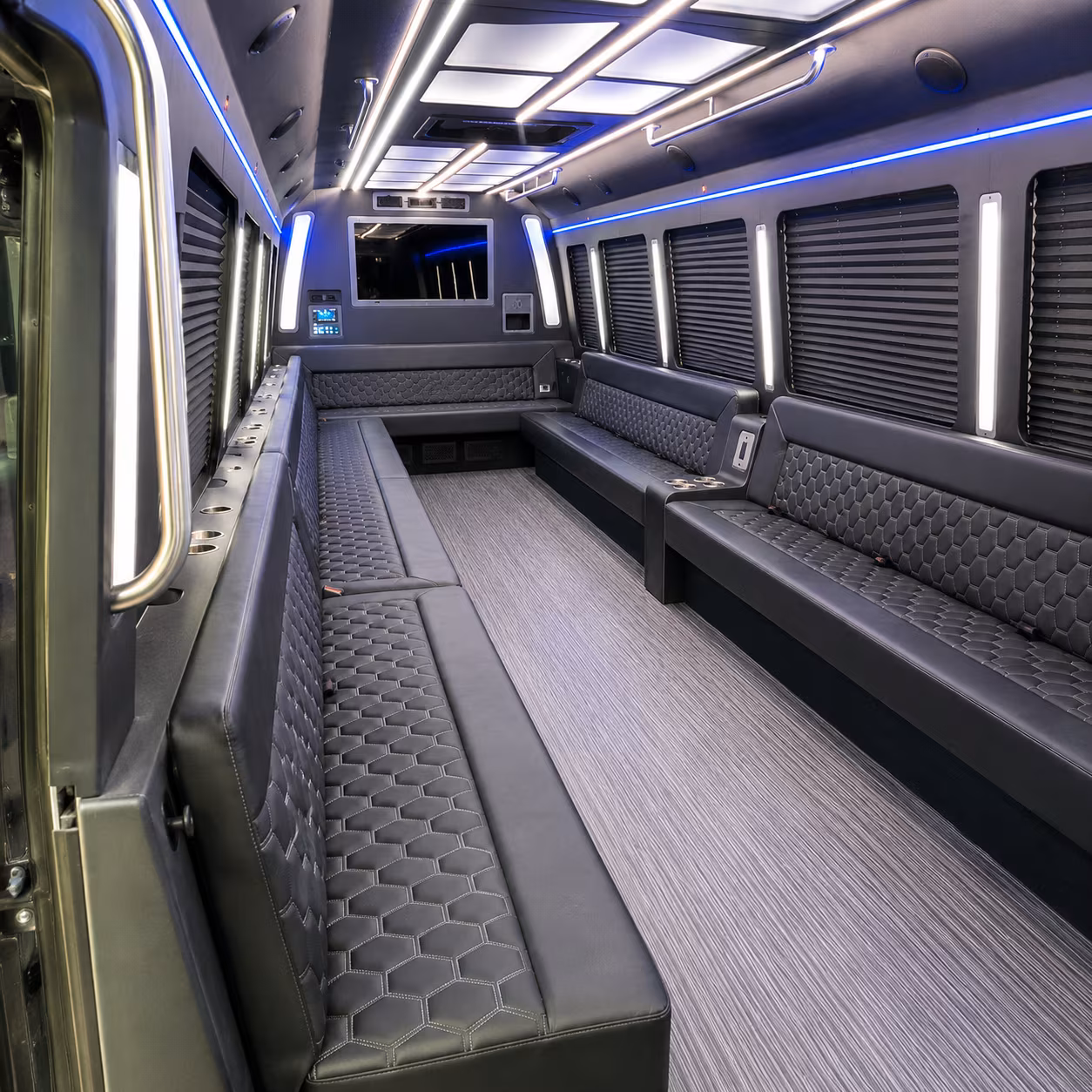 southaven 40 passenger party bus interior